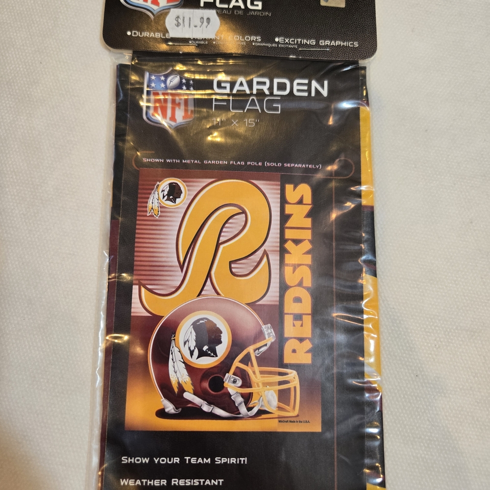 NFL Washington Redskins Wincraft Garden Flag Indoor Outdoor 11" x 15" Sports Hom